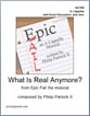 What Is Real Anymore SATBB choral sheet music cover
